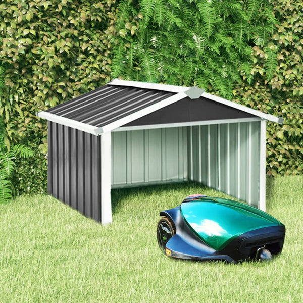 vidaXL Garden Robot Lawnmower Shed 92x97x63 cm Galvanised Steel Black | SKU: 150909 | Barcode: 8720286512784