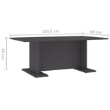 vidaXL Coffee Table Grey 103.5x60x40 cm Chipboard | SKU: 806842 | Barcode: 8720286560433
