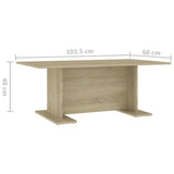 vidaXL Coffee Table Sonoma Oak 103.5x60x40 cm Chipboard | SKU: 806843 | Barcode: 8720286560440