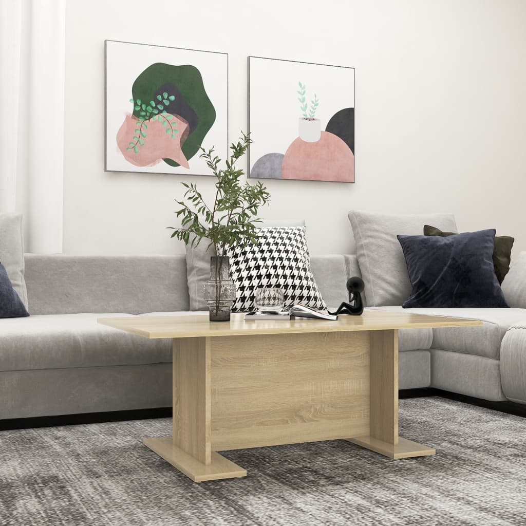 vidaXL Coffee Table Sonoma Oak 103.5x60x40 cm Chipboard | SKU: 806843 | Barcode: 8720286560440