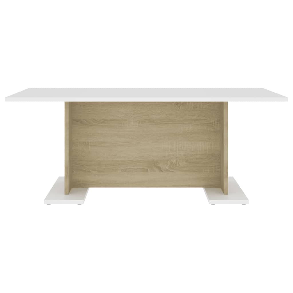 vidaXL Coffee Table White and Sonoma Oak 103.5x60x40 cm Chipboard | SKU: 806845 | Barcode: 8720286560464