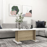 vidaXL Coffee Table White and Sonoma Oak 103.5x60x40 cm Chipboard | SKU: 806845 | Barcode: 8720286560464