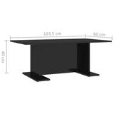 vidaXL Coffee Table High Gloss Black 103.5x60x40 cm Chipboard | SKU: 806847 | Barcode: 8720286560488