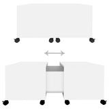 vidaXL Coffee Table White 75x75x38 cm Chipboard | SKU: 806867 | Barcode: 8720286560686