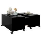 vidaXL Coffee Table Black 75x75x38 cm Chipboard | SKU: 806868 | Barcode: 8720286560693