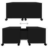 vidaXL Coffee Table Black 75x75x38 cm Chipboard | SKU: 806868 | Barcode: 8720286560693