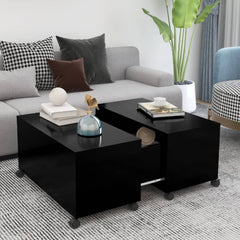 vidaXL Coffee Table Black 75x75x38 cm Chipboard | SKU: 806868 | Barcode: 8720286560693