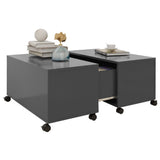 vidaXL Coffee Table Grey 75x75x38 cm Chipboard | SKU: 806869 | Barcode: 8720286560709