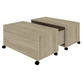 vidaXL Coffee Table Sonoma Oak 75x75x38 cm Chipboard | SKU: 806870 | Barcode: 8720286560716