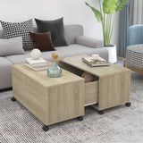 vidaXL Coffee Table Sonoma Oak 75x75x38 cm Chipboard | SKU: 806870 | Barcode: 8720286560716