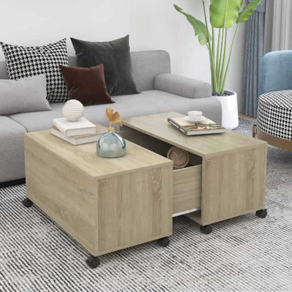 vidaXL Coffee Table Sonoma Oak 75x75x38 cm Chipboard | SKU: 806870 | Barcode: 8720286560716