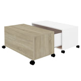 vidaXL Coffee Table White And Sonoma Oak 75x75x38 cm Chipboard | SKU: 806872 | Barcode: 8720286560730