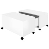 vidaXL Coffee Table High Gloss White 75x75x38 cm Chipboard | SKU: 806873 | Barcode: 8720286560747