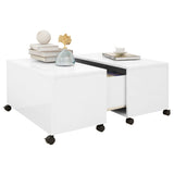 vidaXL Coffee Table High Gloss White 75x75x38 cm Chipboard | SKU: 806873 | Barcode: 8720286560747
