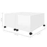 vidaXL Coffee Table High Gloss White 75x75x38 cm Chipboard | SKU: 806873 | Barcode: 8720286560747