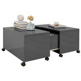 vidaXL Coffee Table High Gloss Grey 75x75x38 cm Chipboard | SKU: 806875 | Barcode: 8720286560761