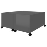 vidaXL Coffee Table High Gloss Grey 75x75x38 cm Chipboard | SKU: 806875 | Barcode: 8720286560761