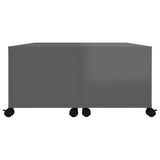 vidaXL Coffee Table High Gloss Grey 75x75x38 cm Chipboard | SKU: 806875 | Barcode: 8720286560761