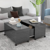 vidaXL Coffee Table High Gloss Grey 75x75x38 cm Chipboard | SKU: 806875 | Barcode: 8720286560761