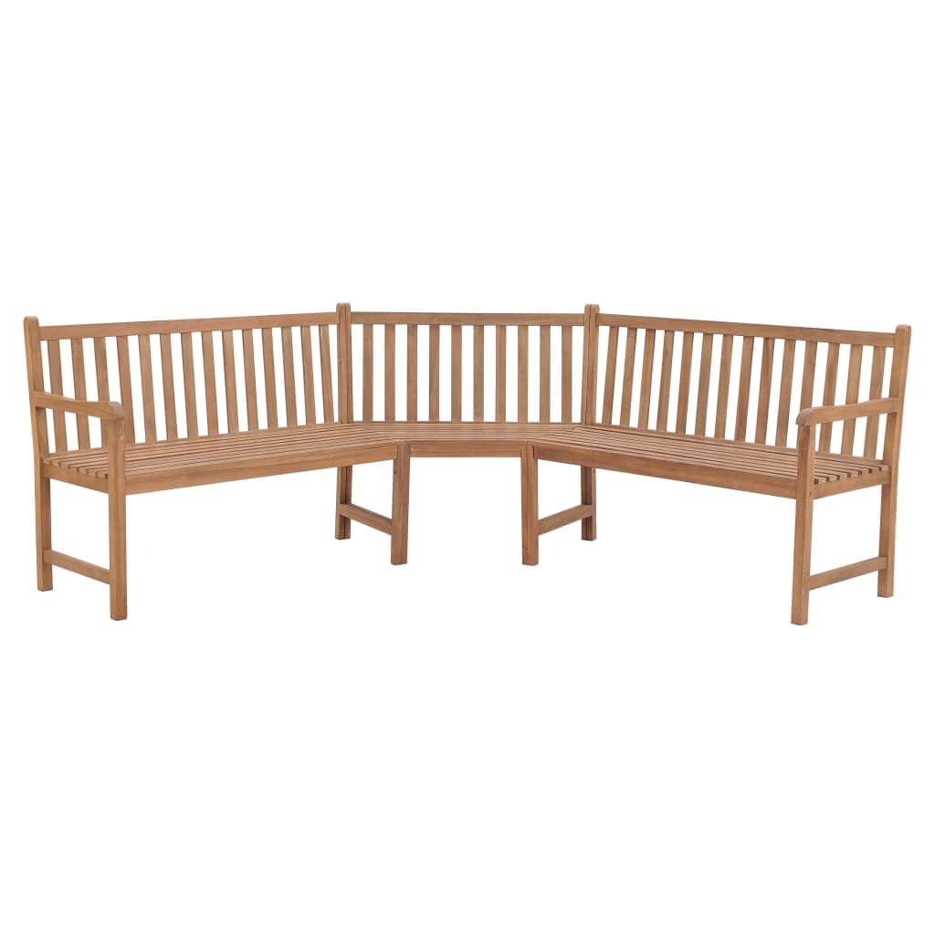 vidaXL Garden Corner Bench 185x185x90 cm Solid Teak Wood | SKU: 316625 | Barcode: 8720286597361