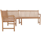vidaXL Garden Corner Bench 185x185x90 cm Solid Teak Wood | SKU: 316625 | Barcode: 8720286597361