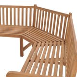 vidaXL Garden Corner Bench 185x185x90 cm Solid Teak Wood | SKU: 316625 | Barcode: 8720286597361