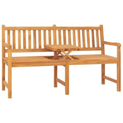 vidaXL 3-Seater Garden Bench with Table 150 cm Solid Teak Wood | SKU: 316631 | Barcode: 8720286597422