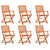 vidaXL Folding Garden Chairs 6 pcs Solid Eucalyptus Wood | SKU: 3087147 | Barcode: 8720286703199