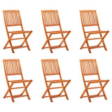 vidaXL Folding Garden Chairs 6 pcs Solid Eucalyptus Wood | SKU: 3087149 | Barcode: 8720286703212