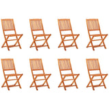 vidaXL Folding Garden Chairs 8 pcs Solid Eucalyptus Wood | SKU: 3087150 | Barcode: 8720286703229