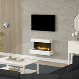 FLARE Avant 36" Wall Mounted 3 Sided Electric Fire In A Room Setting
