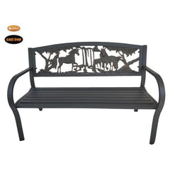 Gardeco Cast Iron Bench With Unicorns | SKU: BENCH-UNI | Barcode: 5031599050492