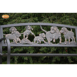 Gardeco Steel Framed Cast Iron Bench With Puppies | SKU: BENCH-PUPPIES | Barcode: 5031599047317