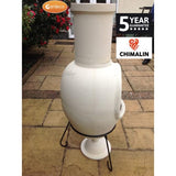 Side View Of Gardeco Asteria Extra Large Chimalin AFC Chiminea In Natural Clay | SKU: AFC-C51.00 | Barcode: 5031599044514