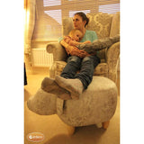 Gardeco Plato The Grey Pig Leatherette Footstool | SKU: FS-PIG Barcode: | 5031599047157