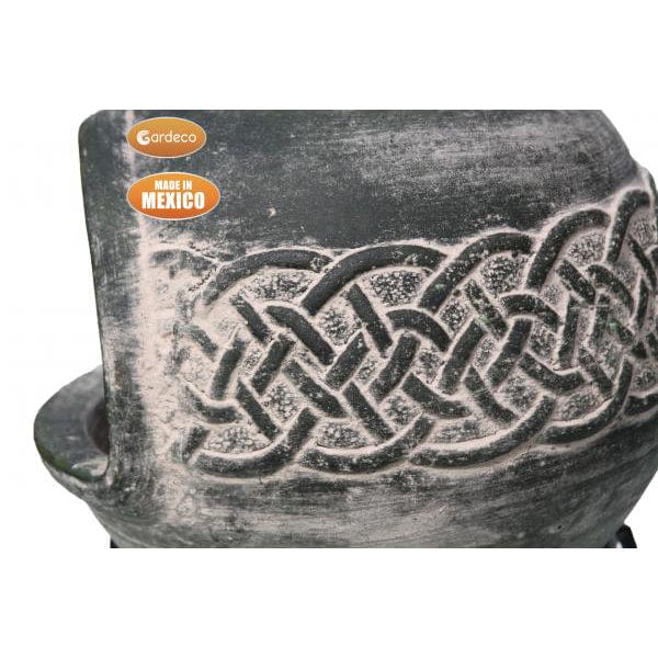 Gardeco Edyth Mexican Chiminea In A Celtic Theme | SKU: C20E.03 | Barcode: 5031599048581