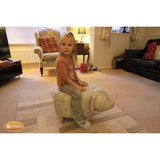 Gardeco Plato The Grey Pig Leatherette Footstool | SKU: FS-PIG Barcode: | 5031599047157