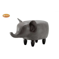 Gardeco Eliza The Dark Grey Elephant Leatherette Footstool | SKU: FS-ELE-GY | Barcode: 5031599048710