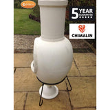 Side View Of Gardeco Asteria Extra Large Chimalin AFC Chiminea In Natural Clay | SKU: AFC-C51.00 | Barcode: 5031599044514
