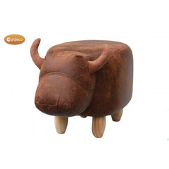 Gardeco Cocoa The Brown Cow Leatherette Footstool | SKU: FS-COW-BR | Barcode: 5031599048888