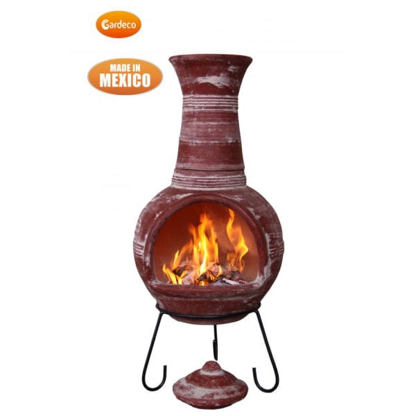 Gardeco Extra Large Anillos Clay Chimenea In Red | SKU: C9A.02 | Barcode: 5031599049458