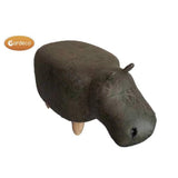 Gardeco Hubert The Hippo Dark Verdigris Leatherette Footstool | SKU: FS-HIPPO | Barcode: 5031599048741
