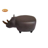 Gardeco Reggie The Rhino Grey Leatherette Footstool | SKU: FS-RHINO | Barcode: 5031599048758