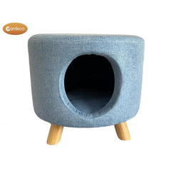 Gardeco Round Cat House Footstool | SKU: FS-ROUND-CAT-B |  Barcode: 5031599050379