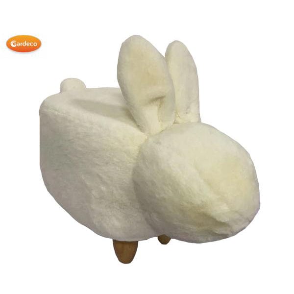 Gardeco Snowball The Small White Rabbit Velvet Footstool | SKU: FS-RABBIT-SMALL | Barcode: 5031599050232