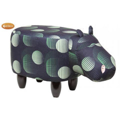 Gardeco Jasper The Postmodern Black And Green Hippo Footstool | SKU: FS-HIPPO-BG | Barcode: 5031599050539
