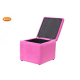 Gardeco Pink Velvet Square Footstool With Storage Lid | SKU: FS-SQU-PK | Barcode: 5031599050249