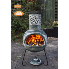 Gardeco Edyth Mexican Chiminea In A Celtic Theme | SKU: C20E.03 | Barcode: 5031599048581