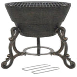 Gardeco Safir Cast Iron Firepit In Bronze | SKU: SAFIR-42 | Barcode: 5031599046907