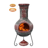 Gardeco Azteca Extra Large Mexican Chimenea In Green And Red | SKU: C8AZ.03 | Barcode: 5031599049762